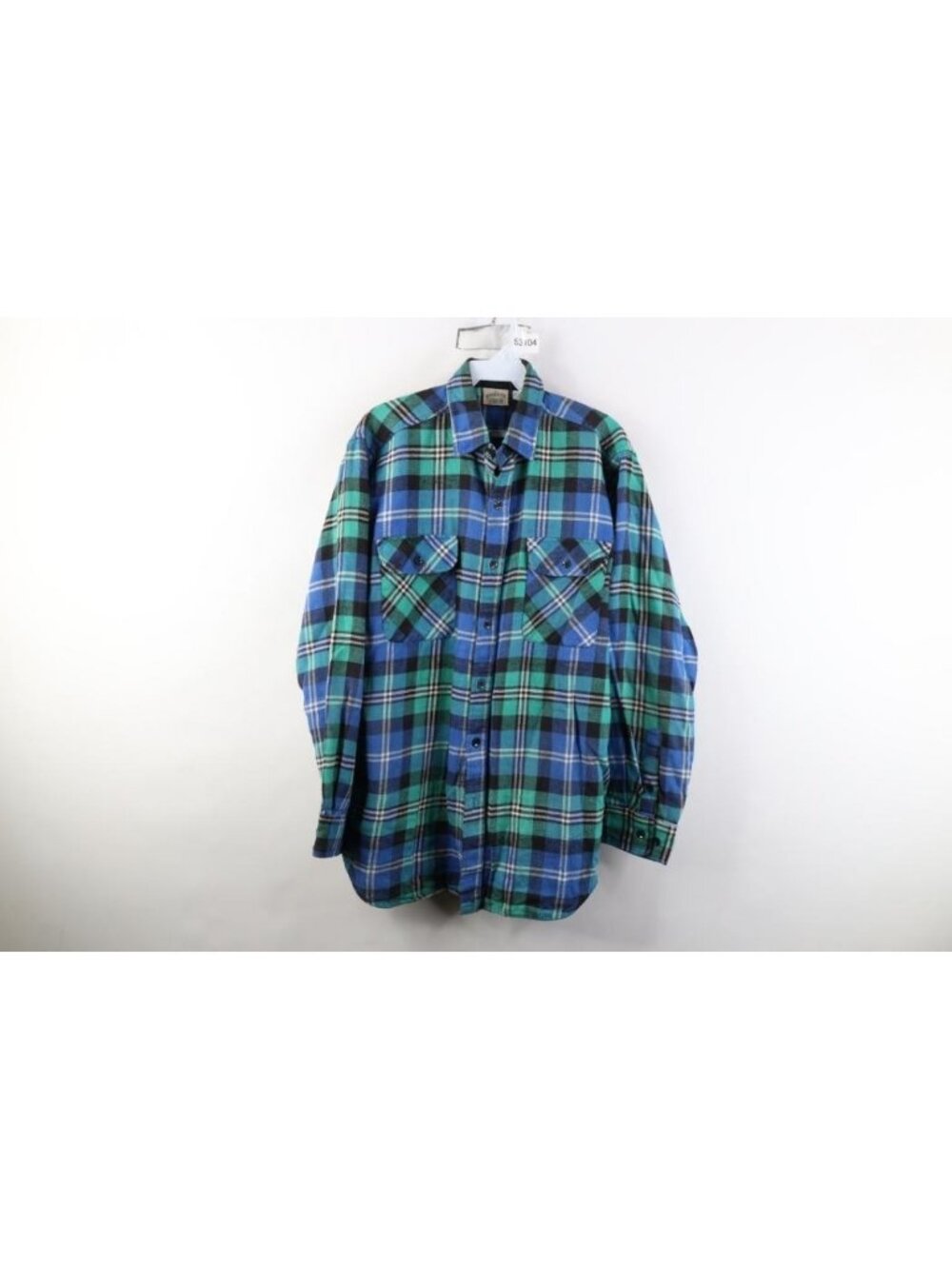 Vintage 90s Five Brother Mens Medium Faded Flannel Collared Button Shirt Plaid